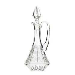 Bohemian Czech Hand Cut Queen Lace 500PK 24% Lead Crystal Decanter with Handle