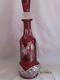 Bohemian Glass Large Ruby Red Cut To Clear Decanter