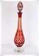 Bohemian Red Hand Cut Crystal Glass Decanter Ref. 9160