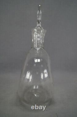 Boston & Sandwich Engraved Dots & Cut Flint Glass Brandy Decanter C. 1870-1880s