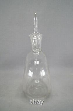 Boston & Sandwich Engraved Dots & Cut Flint Glass Brandy Decanter C. 1870-1880s