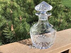 Brierley Honeysuckle Decanter Round Shape English Cut Glass Fine Crystal
