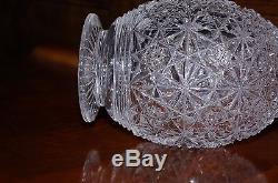 Brilliant Cut Crystal Decanter St Louis Diamond Honeycomb Neck Antique ABP