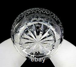Brilliant Cut Crystal Fan And Diamond Bulbous 10 1/4 Decanter And Stopper