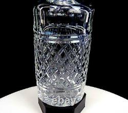 Brilliant Cut Crystal Thumbnail & Diamond Cylinder 11 1/8 Decanter And Stopper