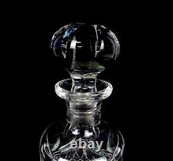 Brilliant Cut Crystal Thumbnail & Diamond Cylinder 11 1/8 Decanter And Stopper