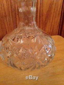 Brilliant Cut Glass Hawkes Vase Decanter Signed