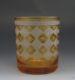 C1800-1825 Beautiful Antique Bohemian Cut Amber Frosted Glass Tumbler Cup