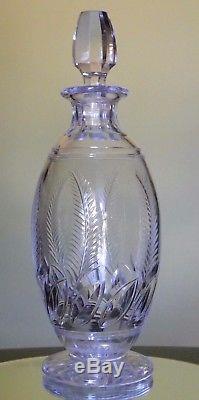 Ca 1955-68 STUART Deco ELLESMERE cut glass Sherry Decanter 6 x crystal Tumblers