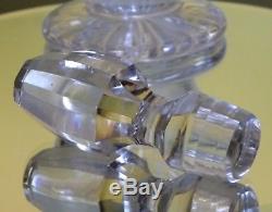 Ca 1955-68 STUART Deco ELLESMERE cut glass Sherry Decanter 6 x crystal Tumblers
