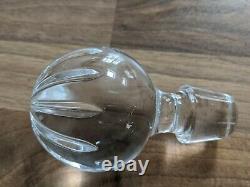 Carr's of Sheffield Ships Decanter Sterling Silver Linear Cut 24% Lead Crystal