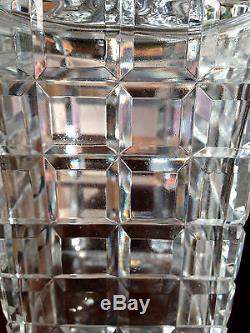 Cartier Atlantis Helsinki Square Block Box Cut Crystal Glass Decanter RARE 1973