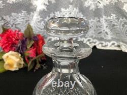 Cartier Crystal Criss Cross Cut Decanter with Stopper 8 5/8
