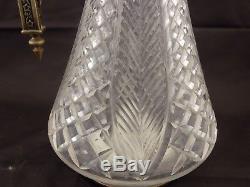 Claret Jug Silver Plate Figural Spout Dragon Handle Cut Glass Decanter