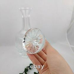 Crystal Decanter Cut Glass with Stopper Lid Heavy Liquor Barware Item #3