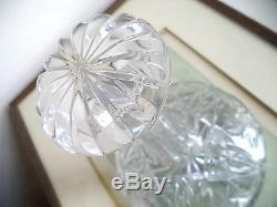 Crystal Ship Decanter Large Bohemian Czech cut glass MARKED mushroom top MINT