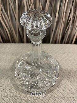 Crystal Ships Decanter With Stopper. Eleanor By American Cut. In Excellent