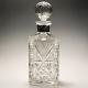 Crystal Square Spirits Decanter With Silver Collar C. 1987