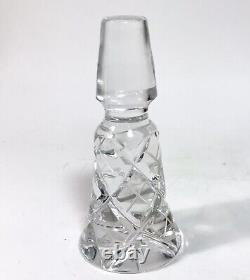 Crystal Wine Decanter Clear Cut Glass Bottle Vintage With Lid Stopper