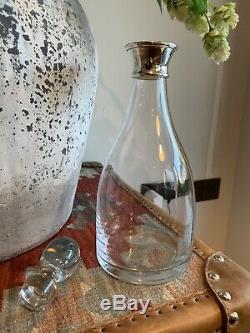 Crystal and Sterling Silver Agatha 1ltr Decanter by J A Campbell