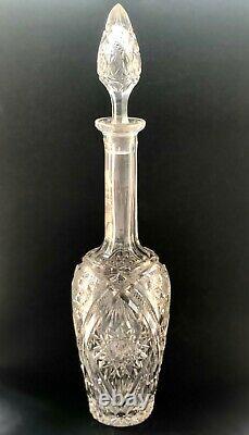 Cut Clear Crystal Baccarat Antique Bottle Decanter Liquor