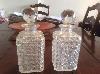 Cut Glass Antique Crystal Whiskey Decanters Set Of 2 Pcs. Imported 80 Years Old