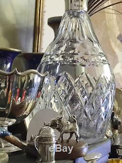 Cut Glass Crystal Decanter Silver Mount J B Chatterley & Sons Birmingham