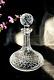 Cut Glass Crystal Decanter & Stopper 10 Tall