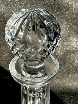 Cut Glass Crystal Decanter & Stopper 10 tall