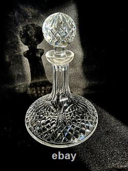 Cut Glass Crystal Decanter & Stopper 10 tall