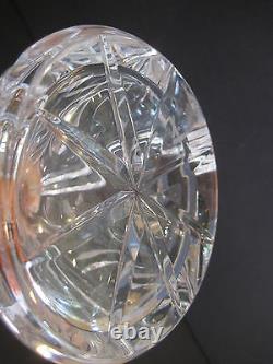 Cut Glass Crystal Wine Decanter With Stopper, Marked, 13 T X 4 1/2 W