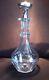 Cut Glass Decanter With Monogramed Sterling Silver Top