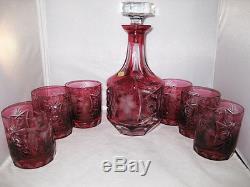 Cut To Clear Crystal Nachtmann Traube Decanter WithGlasses(8 pcs)