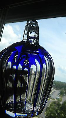 Cut to clear Whiskey Rum Jug decanter cased with 6 glasses Libbey Hoare Hawkes