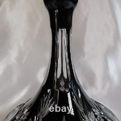 Dark Red Cut to Clear Ships Decanter # 22599