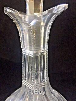 Decanter Libbey Colonna Antique 1896 Brilliant ABP Cut Glass Signed Stopper HTF