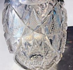 Decanter Libbey Colonna Antique 1896 Brilliant ABP Cut Glass Signed Stopper HTF