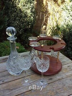 Decanter Stand With Set Of Crystal 6 Glasses & Wine Decanter