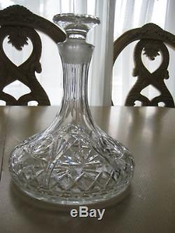 Diamond Cut Glass/Crystal Cordial Ships Decanter Gorgeous
