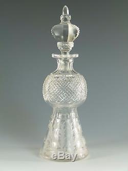 EDINBURGH Crystal THISTLE Cut Liqueur Decanter Crown Stopper Early Cutting