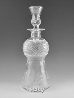 EDINBURGH Crystal THISTLE Cut Wine Decanter Recent Cutting (1st)