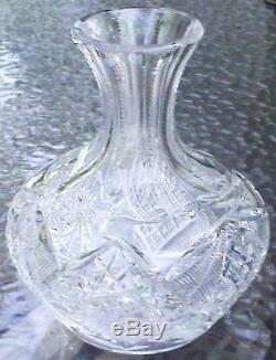 EXCELLENT ANTIQUE HAWKES ABP AMERICAN BRILLIANT GLASS BRUNSWICK CARAFE DECANTER