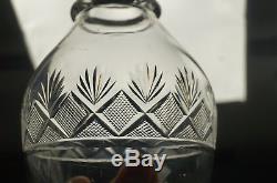 Early 19th Century Pittsburgh Handblown Cut Flint Glass Decanter Circa 1820
