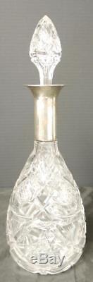 Early 20th Century Hermann Behrnd Silver & Cut Glass Decanter With Glasses
