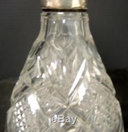Early 20th Century Hermann Behrnd Silver & Cut Glass Decanter With Glasses