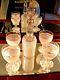 Early Abcg Dorflinger Old Colony Brandy Decanter Withfour Matching Goblets-rare