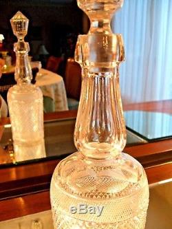 Early ABCG Dorflinger Old Colony Brandy Decanter withFour Matching Goblets-RARE