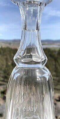Early American Brilliant Period Cut Glass Decanter Panel Cuts & Matching Stopper