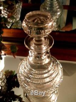 Early American Brilliant Period Cut Glass Ships Decanter WithDraped Pattern Exc