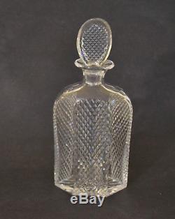 Early Signed Brierley Cut Glass Decanter With Flat Stopper